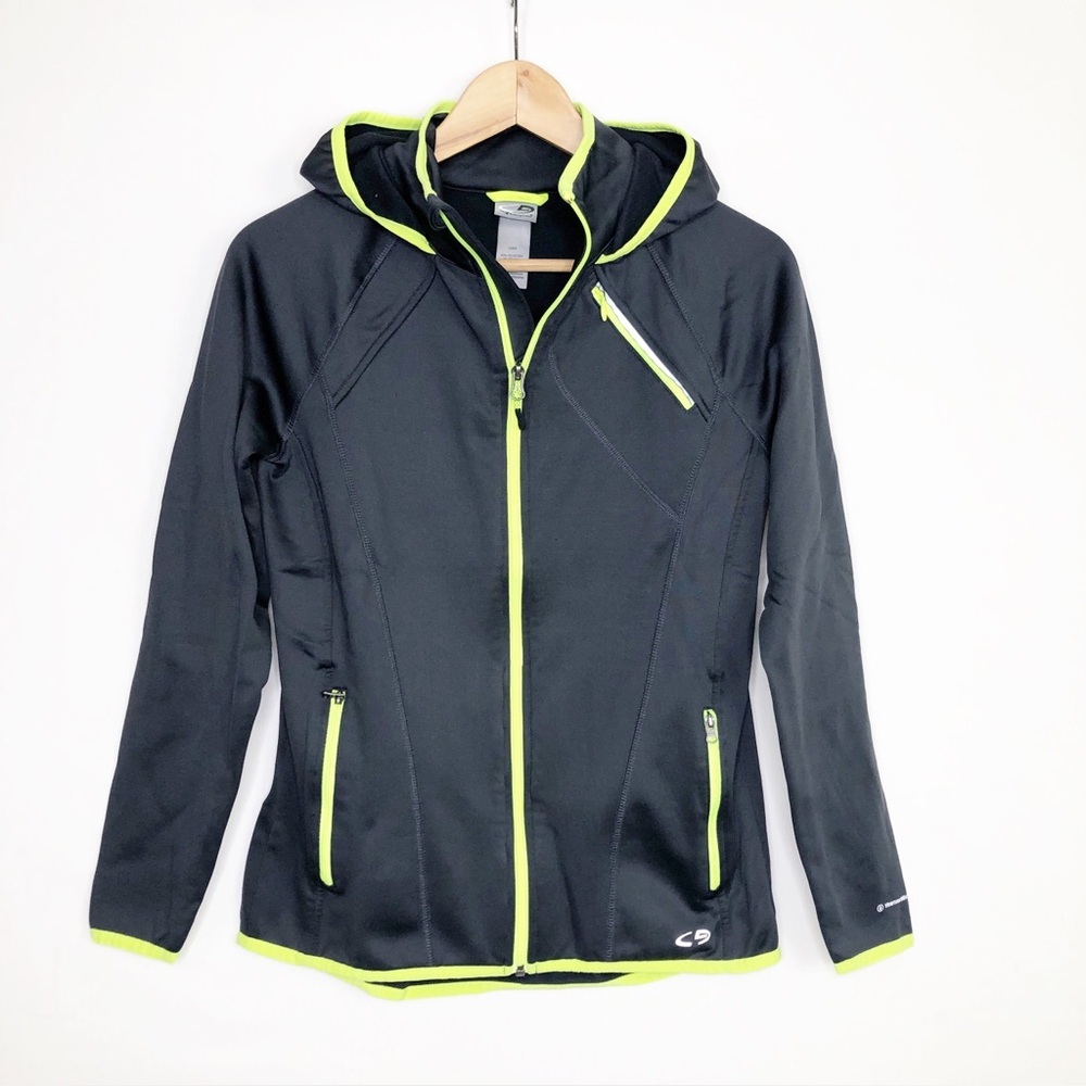 CHAMPION gray athletic hooded jacket